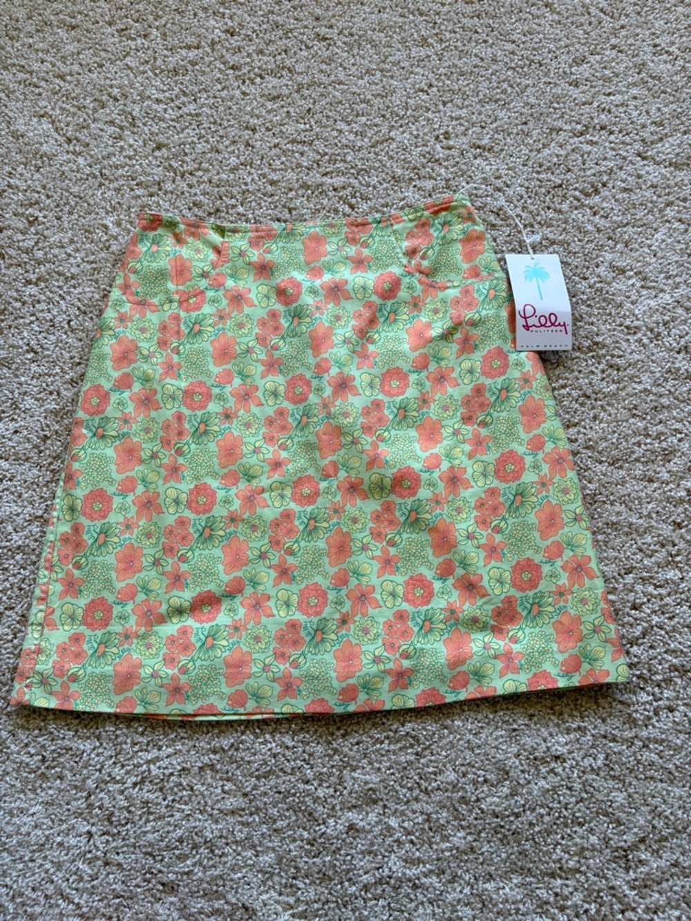 Lilly Pulitzer Scooter Skirt‎ Skort Size 8 Pistachio Green Forget Me Not Floral
